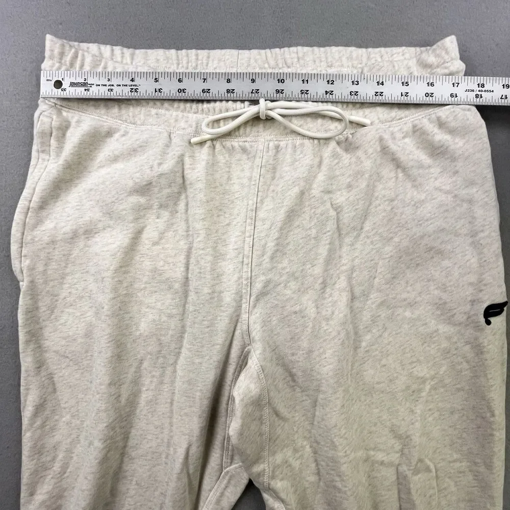Fabletics The Go-To Sweatpant Joggers Mens XL Cream Gray Heather Zipper Pockets